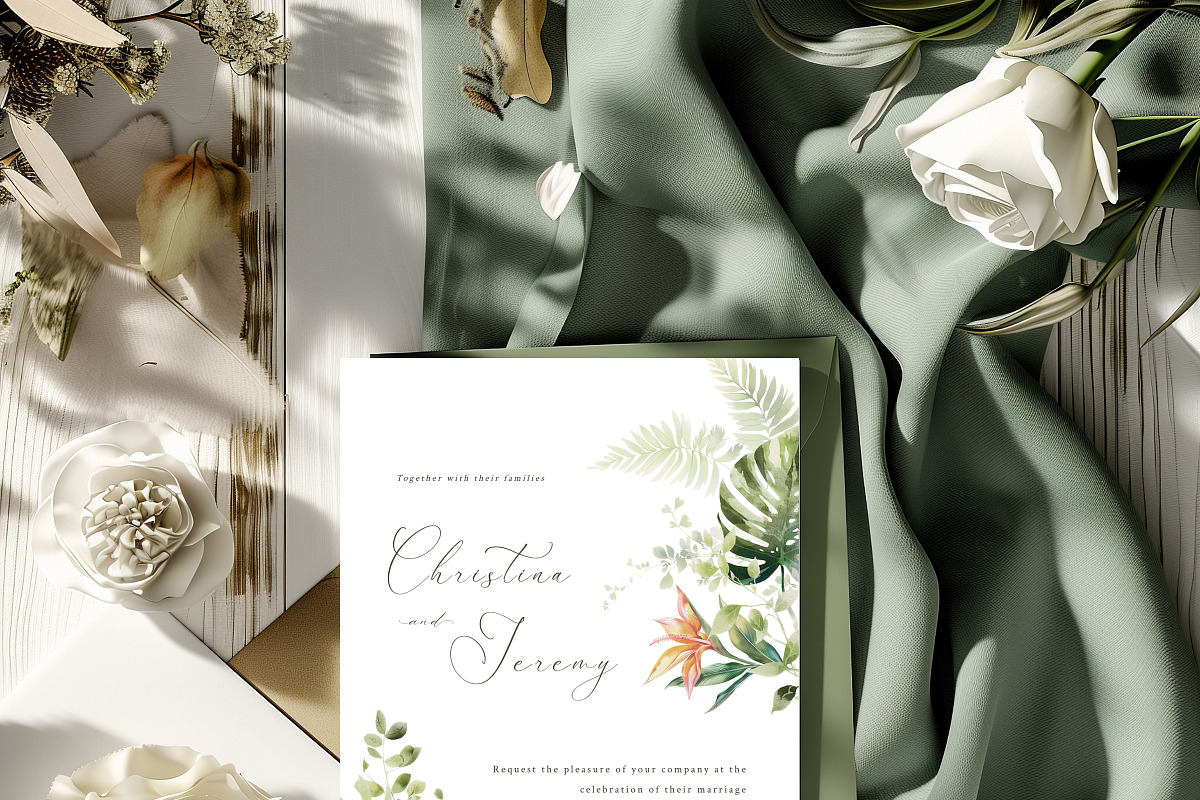 Jungle floral clipart, a Decorative Illustration by heyiamalice (Photo 8 of 10)