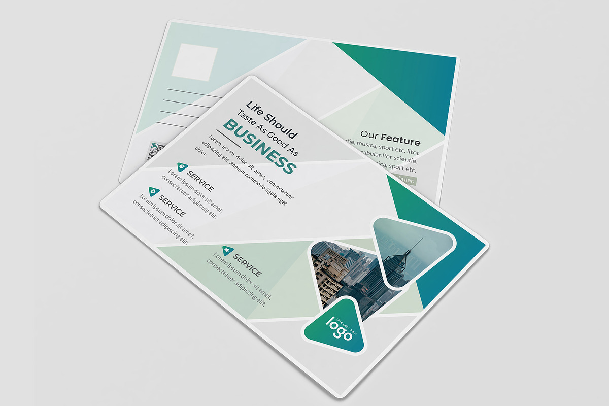 Post Card Design Template, a Card Template by ZAAS (Photo 2 of 5)