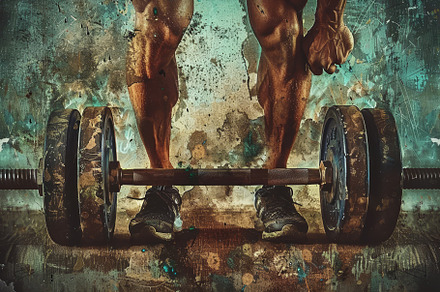 A man stands on top of a barbell, sh, a Photo by Iftikhar Alam