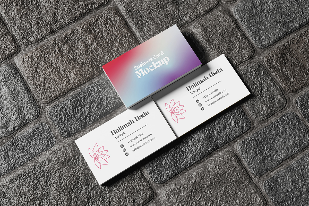 Realistic Business Card Mockup, an Advertising Mockup by My Code Std (Photo 4 of 6)