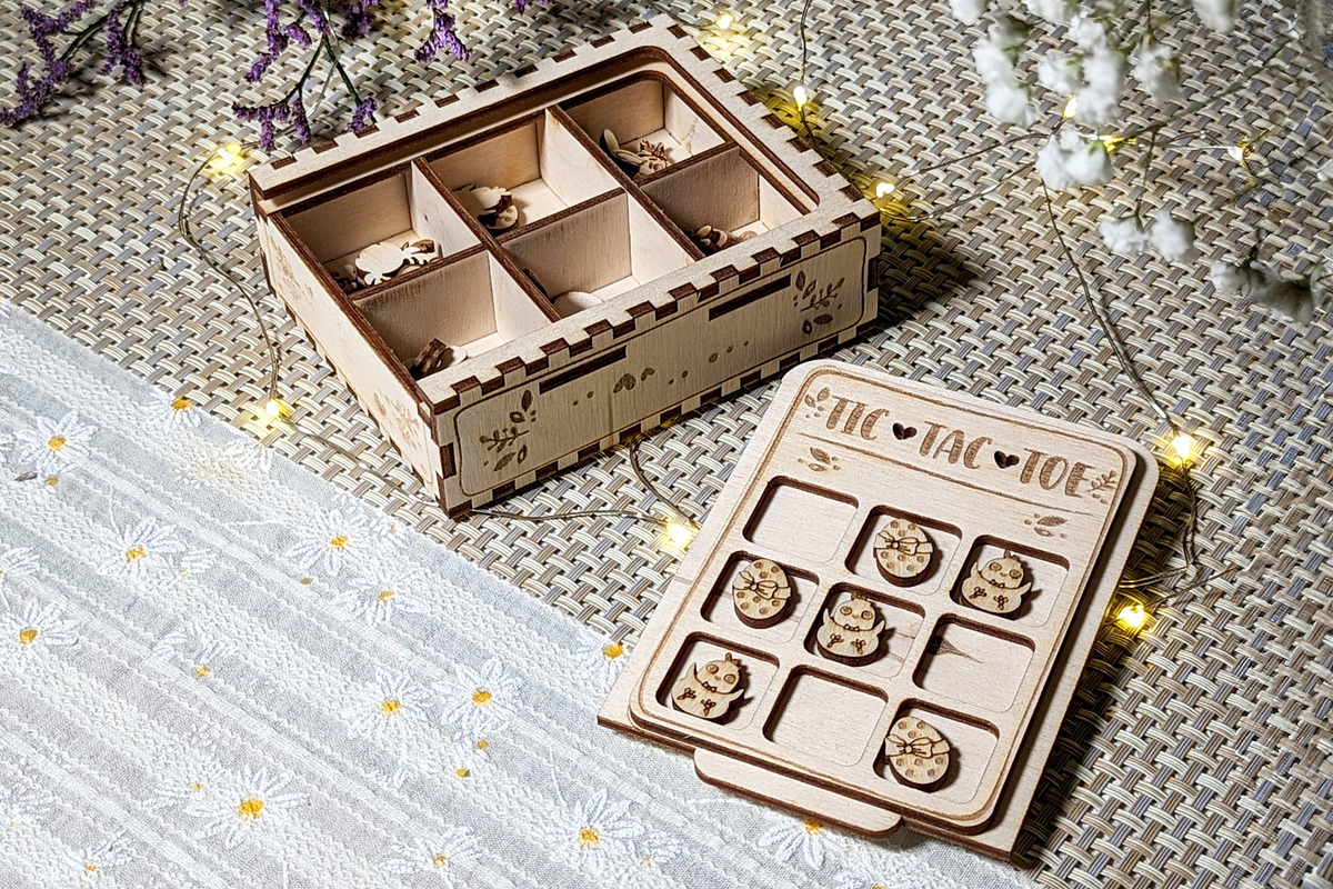 Tic Tac Toe - Laser Cut File, an Object Graphic by VectorPainter (Photo 8 of 18)