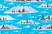 Rural houses in mountains among snow, an Object Illustration by Vectorbuum (Thumbnail 3 of 3)