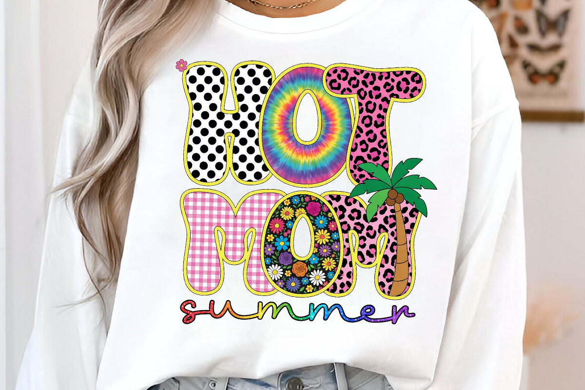 Hot Mom Summer Shirt PNG, an Illustration by Libby Wishes (Photo 2 of 4)
