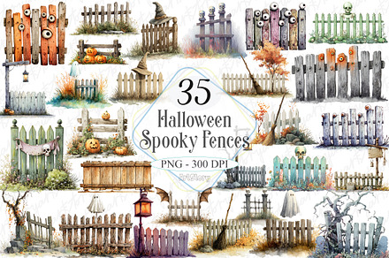 Halloween Spooky Fences Sublimation