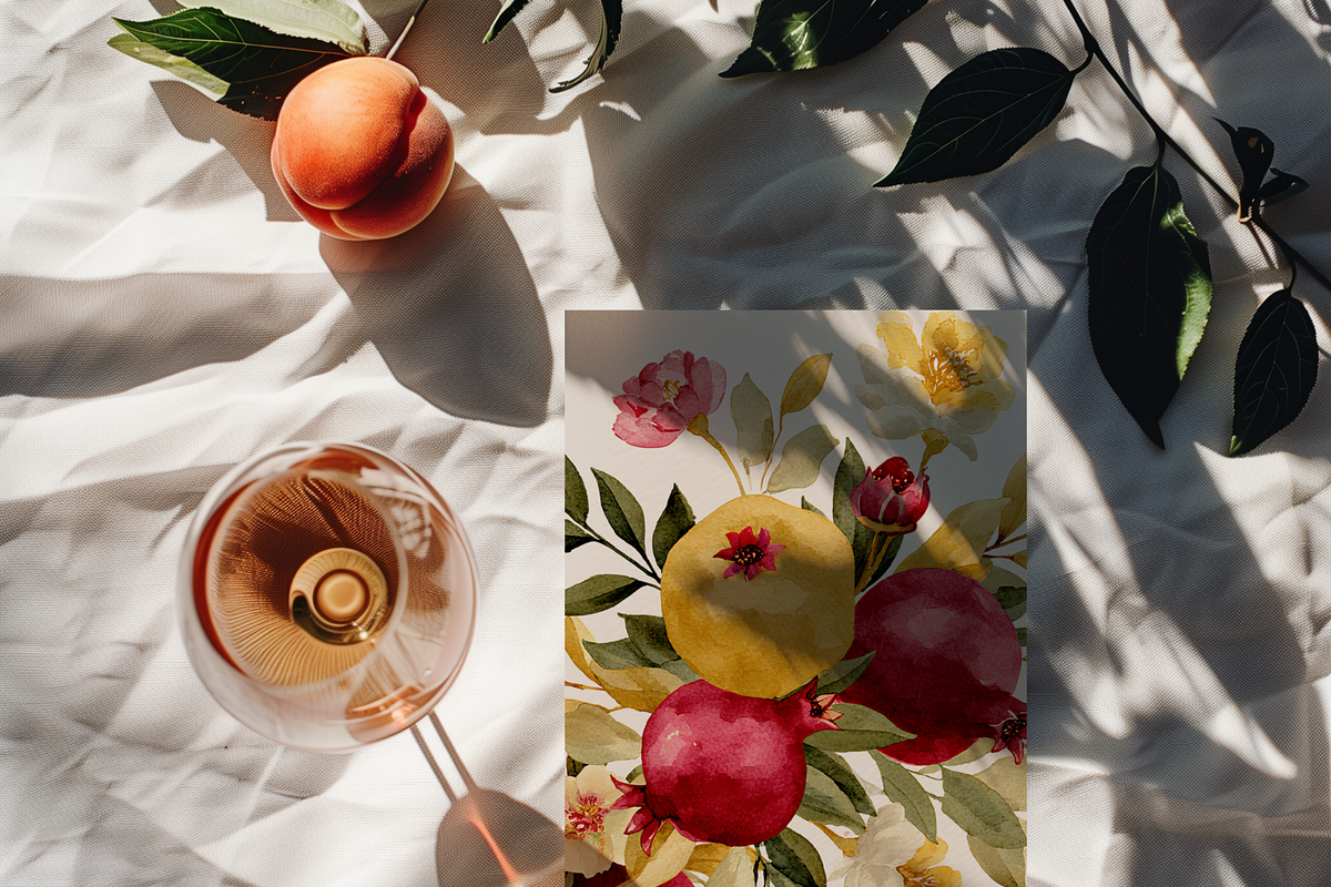 Watercolor Pomegranate Bouquet, a Decorative Illustration by ThaismotaCreativeCo (Photo 4 of 10)