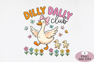 Dilly Dally Duck PNG, an Illustration by Daily.Designs