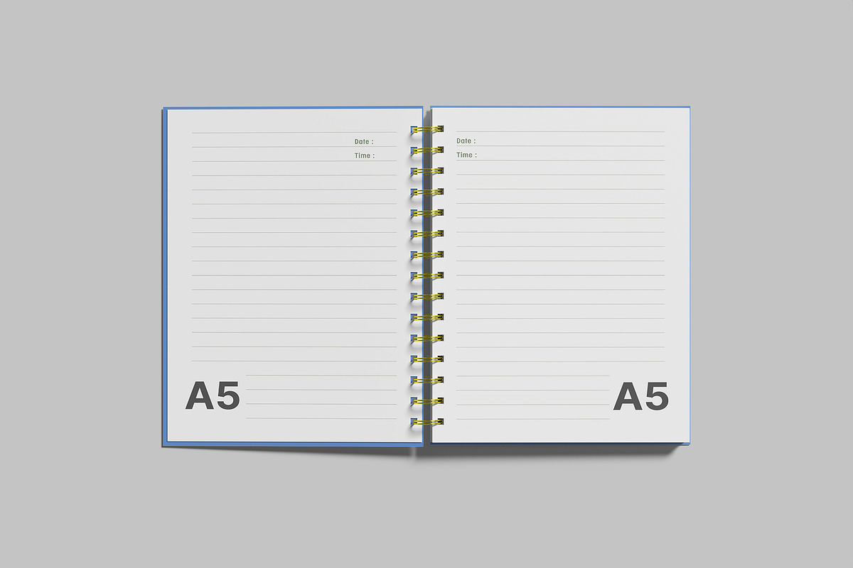 A5 Spiral Notebook Mockup Set preview 4
