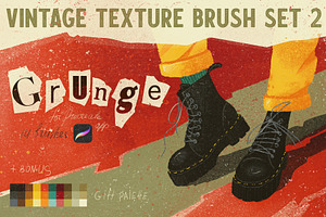 Vintage Texture Brushes 2. Grunge.
