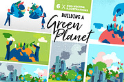 Building a Green Planet, an Illustration by Hurcastock! (Thumbnail 1 of 7)