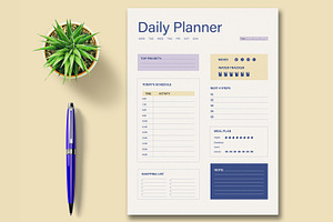 Daily or Weekly Planner Layout, a Stationery Template by ContestDesign
