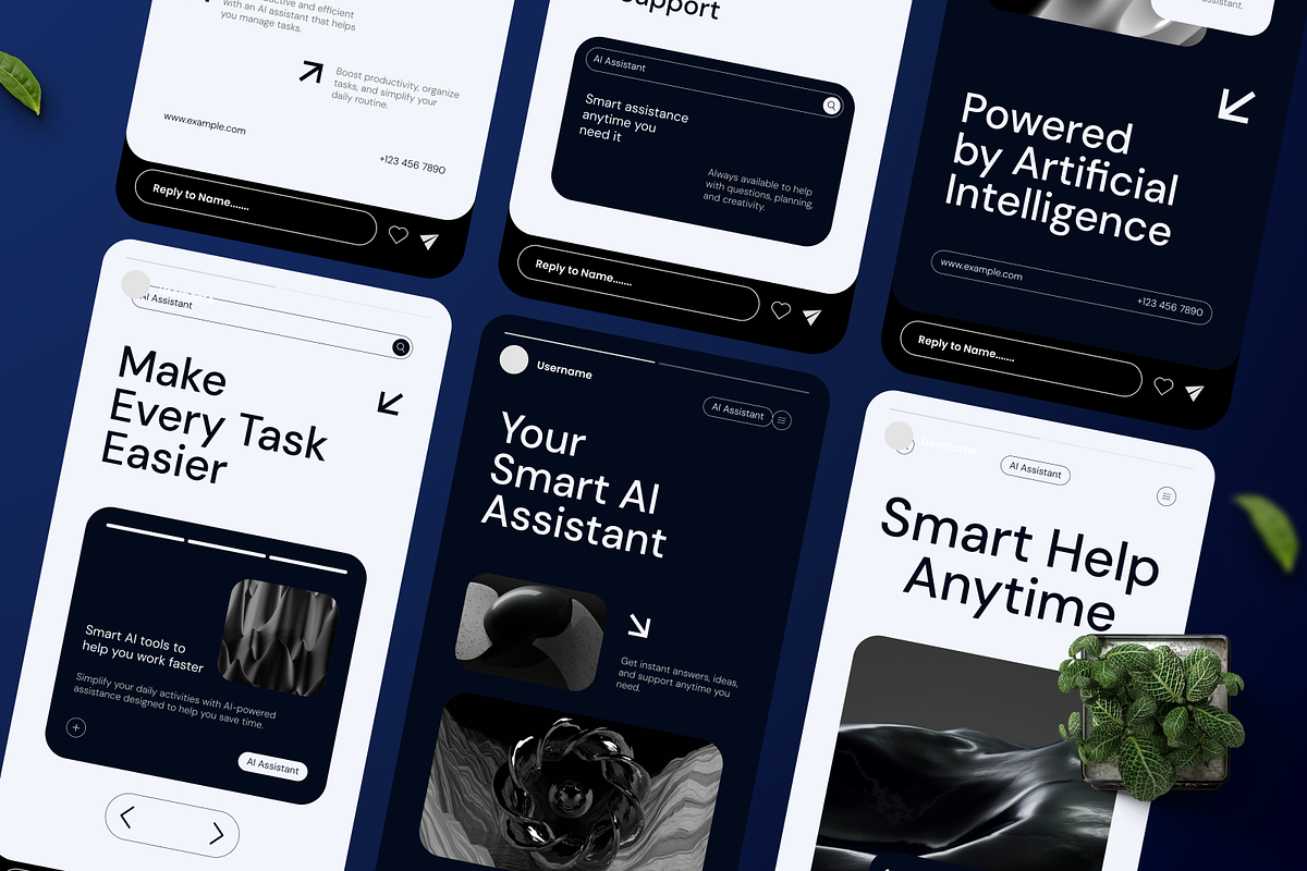 AI Assistant Instagram Story, a Social Media Template by Annora Studio (Photo 2 of 6)