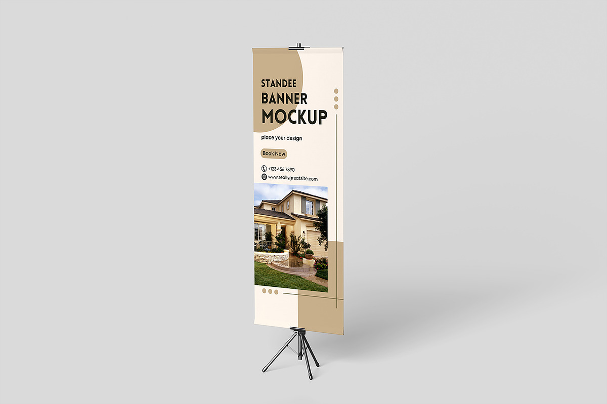 Tripod Stand Banner Mockup, an Advertising Mockup by Graphicell (Photo 4 of 5)