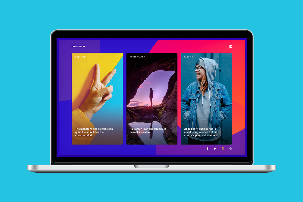 Creative website header, a Product Mockup by SPACECAKE (Photo 1 of 2)