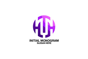 triple letter hth vector template