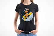 Astronaut woman riding a rocket, an Illustration by Ledokolua (Thumbnail 2 of 2)