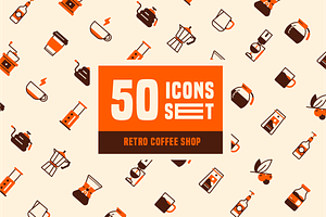 Retro Coffee Shop Icon