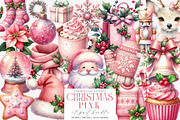 Pink Christmas Clipart Bundle, an Illustration by SinaCreation (Thumbnail 1 of 7)