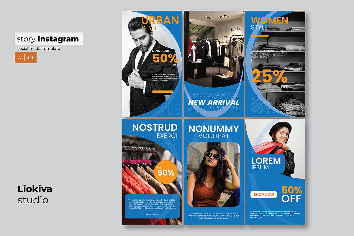 Urban Fashion Instagram Story, a Social Media Template by LIOKIVA Studio