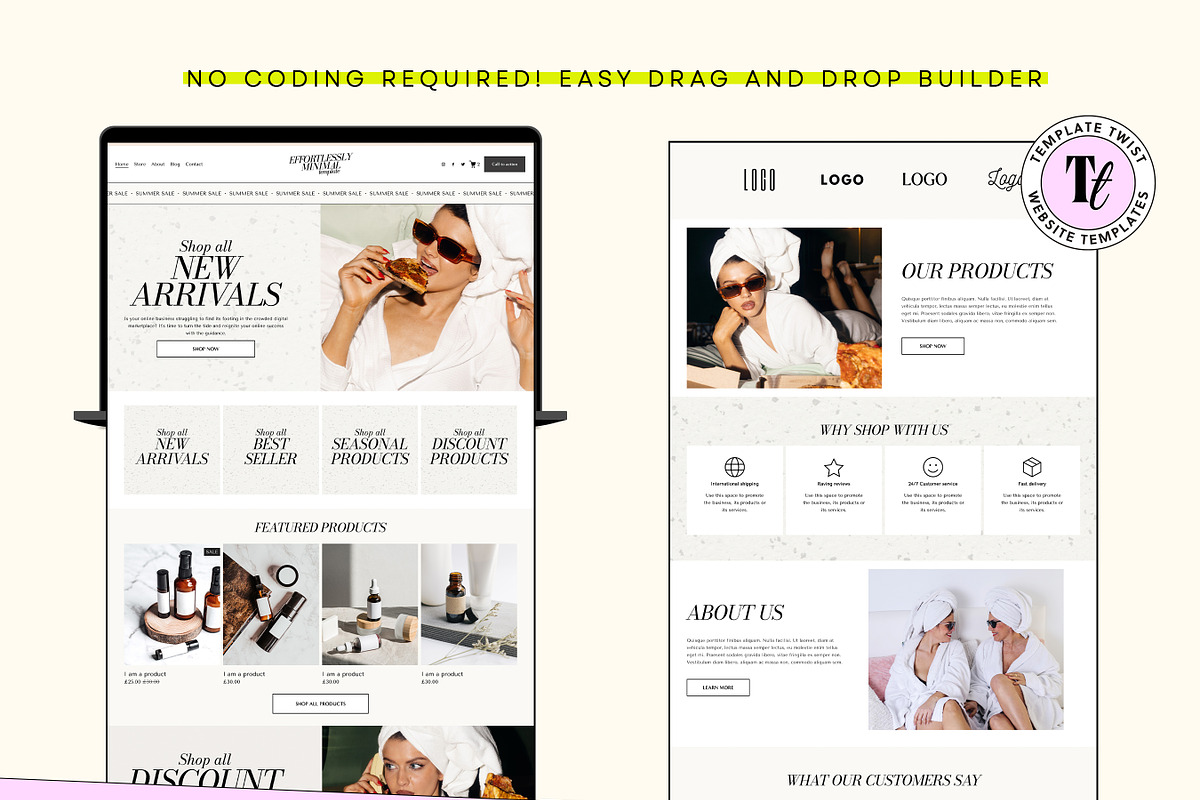 Minimal Squarespace Template, a Squarespace Template by Template Twist Shop (Photo 7 of 10)
