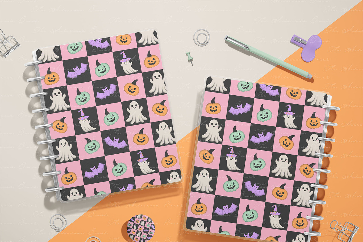 Pastel Halloween Seamless Patterns, a Pattern Graphic by The Audacious Brush (Photo 7 of 9)