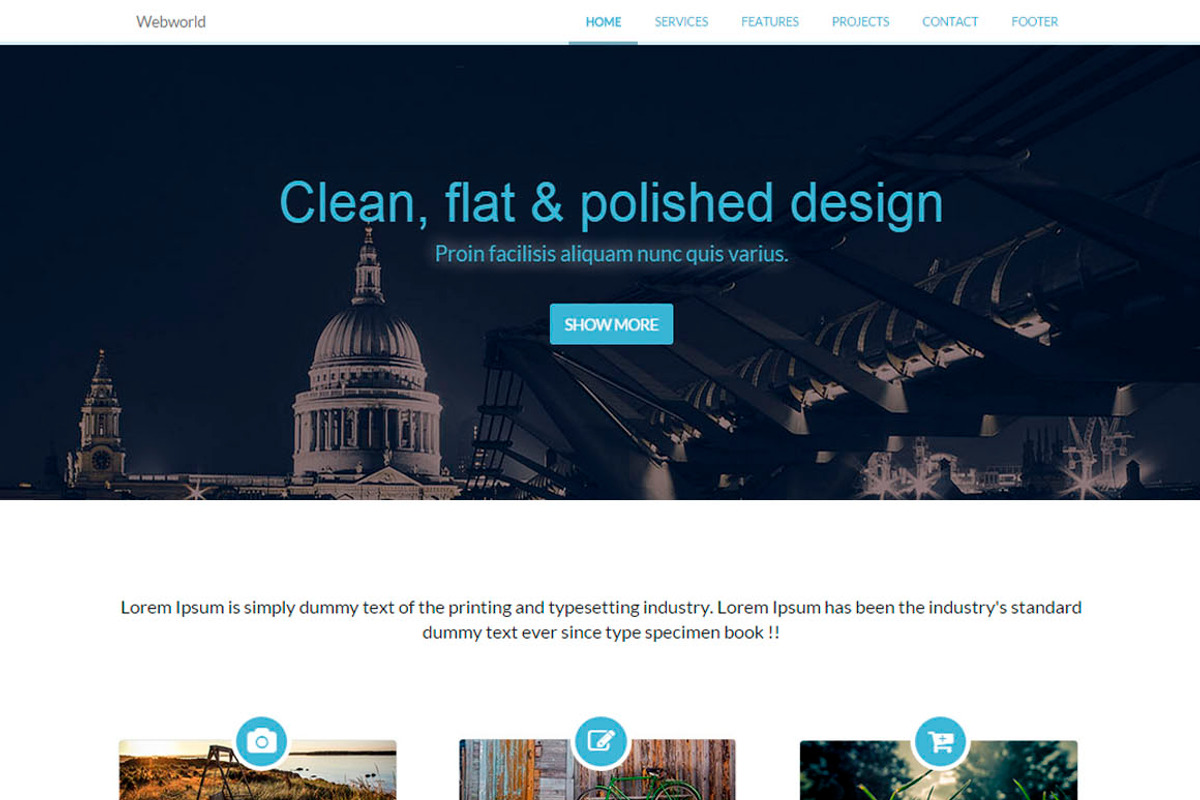 WAMBOO Bootstrap responsive template, a Bootstrap Template by Bootstraptor (Photo 2 of 3)