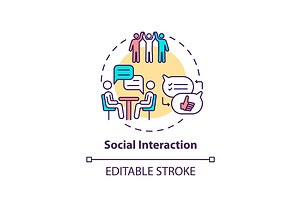 Social Interaction Concept Icon