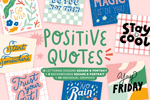 Positive Quotes Pack - Vector