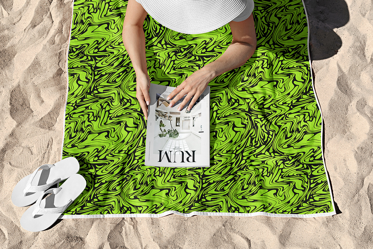Green Liquid Shapes, a Texture Graphic by MalyskaStudio (Photo 5 of 15)