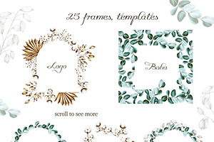 Bohemian Garden Hand Drawn Clipart