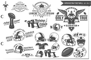 21 in 1 Set of American football