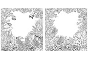 Coral Reef Monochrome, a Decorative Illustration by Valentyna Smordova (Thumbnail 5 of 5)