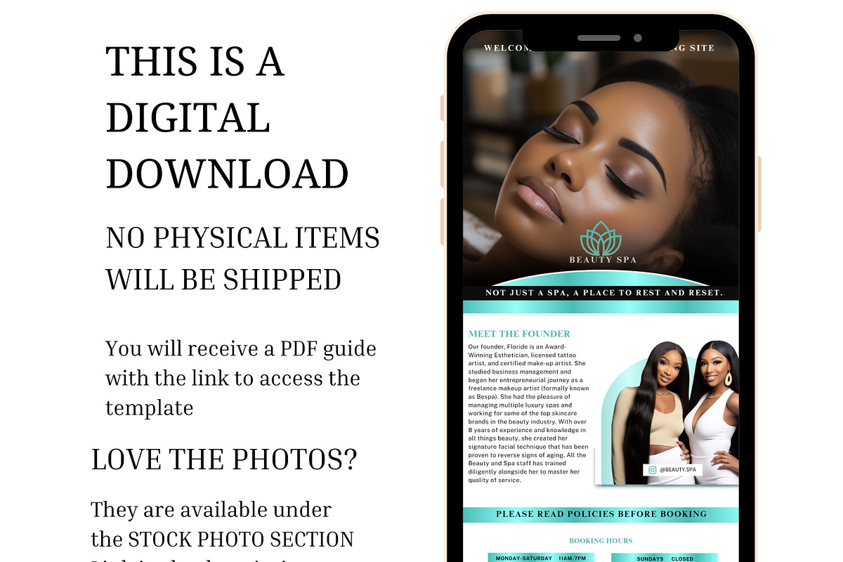 Spa and Beauty Acuity Templates, a Websites & App Template by Foedesigner (Photo 4 of 6)