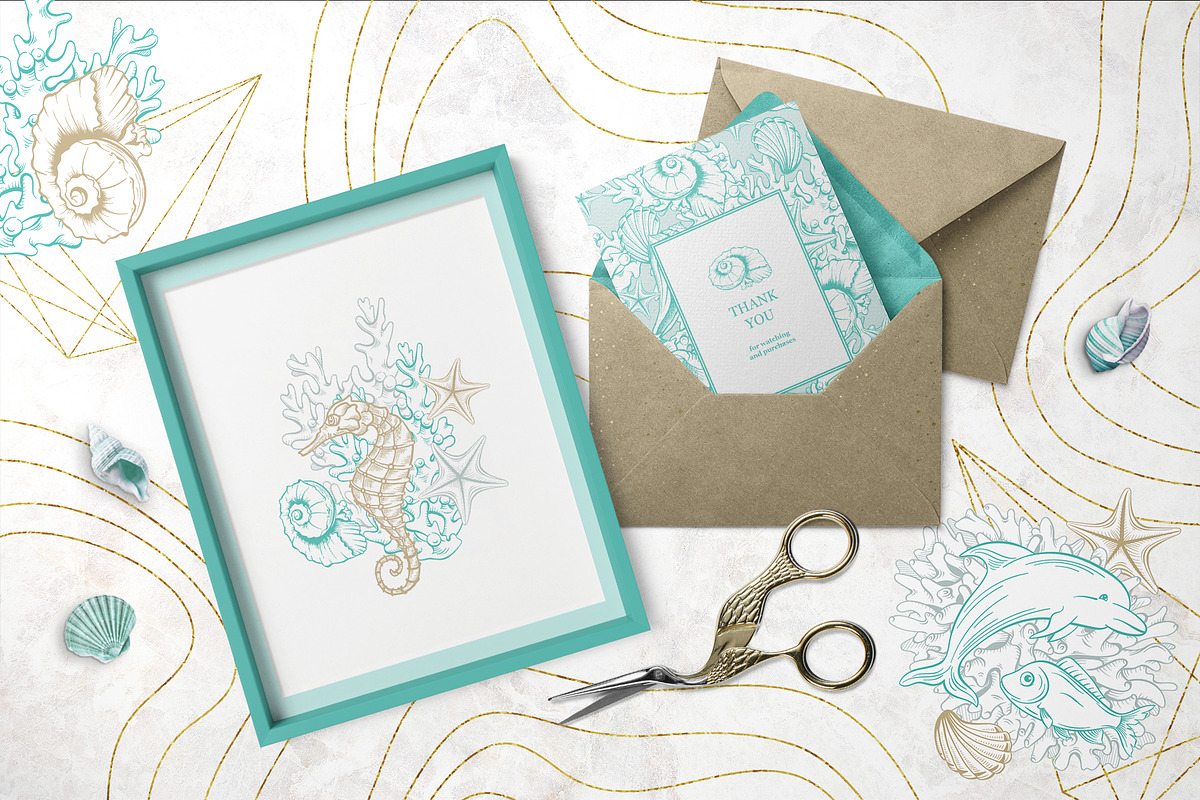 Golden Seashells Collection, an Object Graphic by ilonitta (Photo 16 of 19)
