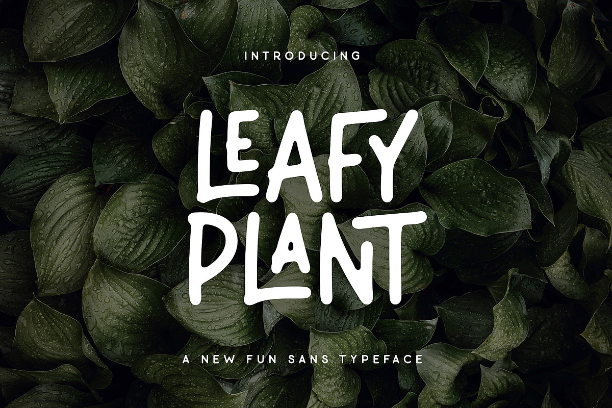 Leafy Plant Fun Typeface