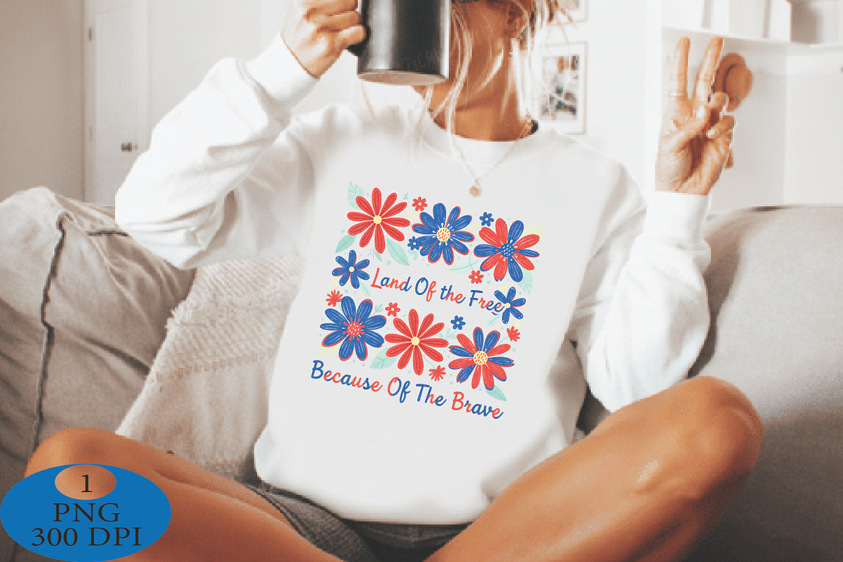 Land of the Free Floral PNG, a Seasonal Illustration by Daily.Designs (Photo 4 of 5)