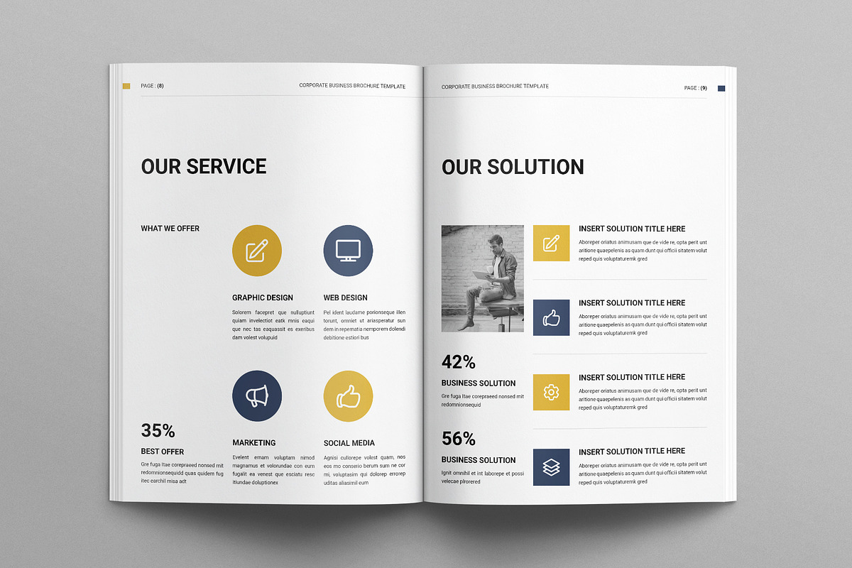 Business Brochure Template, a Brochure Template by E-Type (Photo 4 of 7)