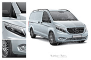 European Light Commercial Van Mockup, a Mockup by Vector Room (Thumbnail 4 of 4)