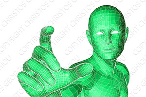 Figure Selecting 3D Technology, a Technology Illustration by Christos Georghiou