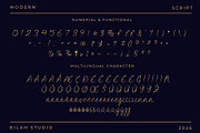 Huansa Modern Script Font, a Script Font by Bilahstudio (Thumbnail 9 of 11)
