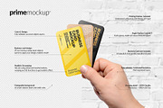 Rounded Corner Business Card Mockup, a Print Template by PrimeMockup (Thumbnail 5 of 12)