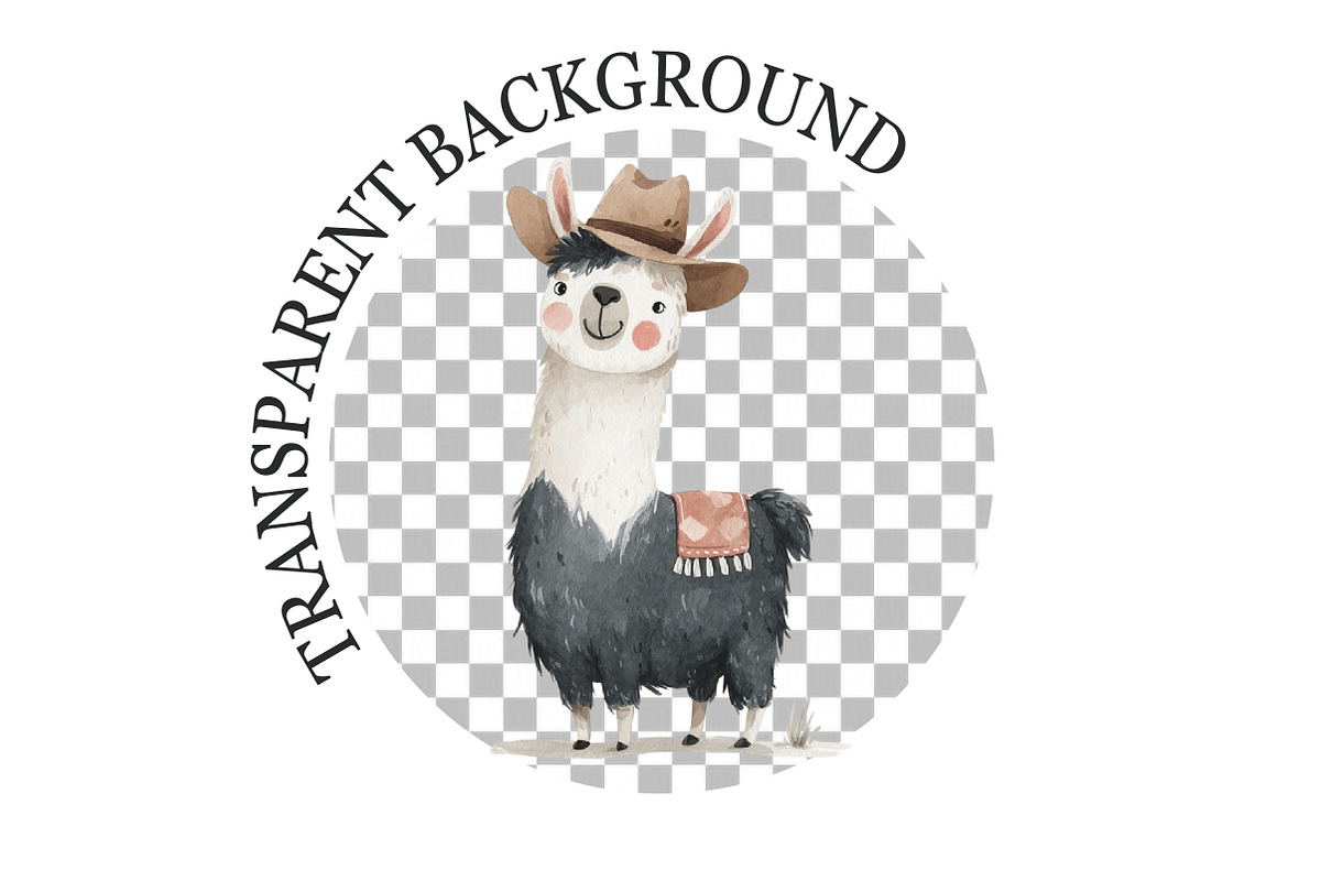 Watercolor Funny Farm Animal Clipart, a Seasonal Illustration by Rose Art (Photo 7 of 7)