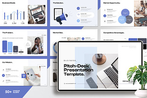 Business Pitch Deck Presentation, a Presentation Template by creathrivestudio