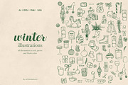 Whimsical Christmas Illustration Set, a Seasonal Illustration by Art Dari Autumn (Thumbnail 4 of 16)