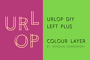 URLOP DIY Left Plus, a Font by FONT-Bud (Thumbnail 1 of 15)