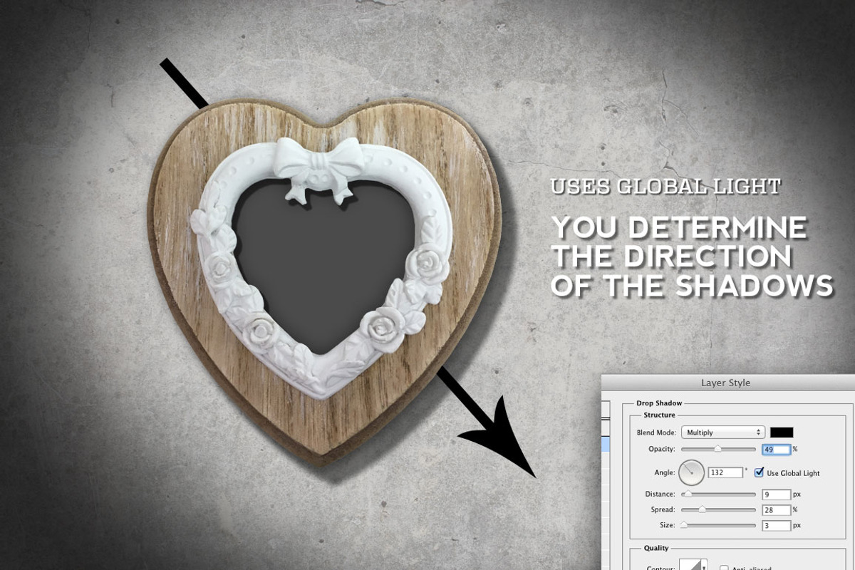 Valentine Love Heart Frame Mockup, a Print Template by Fresh Design Elements (Photo 5 of 7)