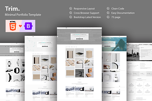 Trim Minimal Portfolio Template, a HTML Template by techboot