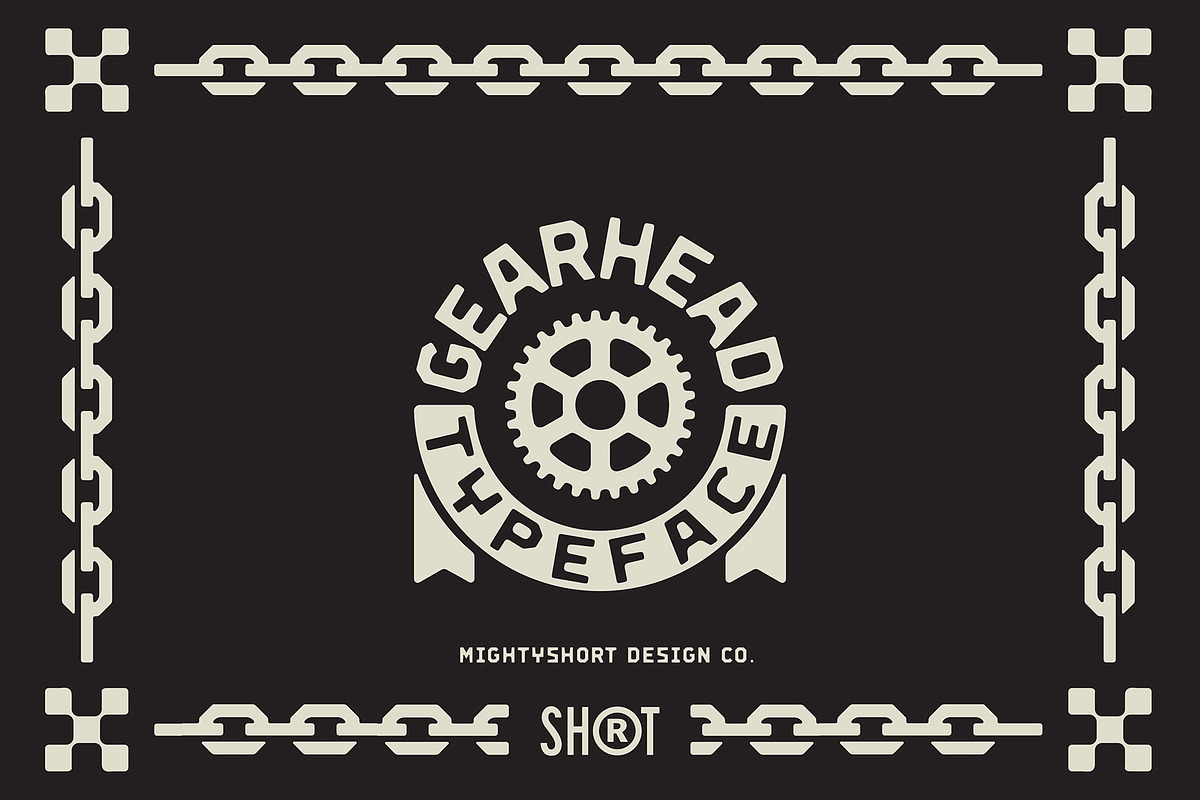 Gearhead Typeface, a Font by MightySHORT (Photo 4 of 4)