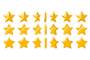 Pixel art golden star animation, an Object Illustration by winwin.art