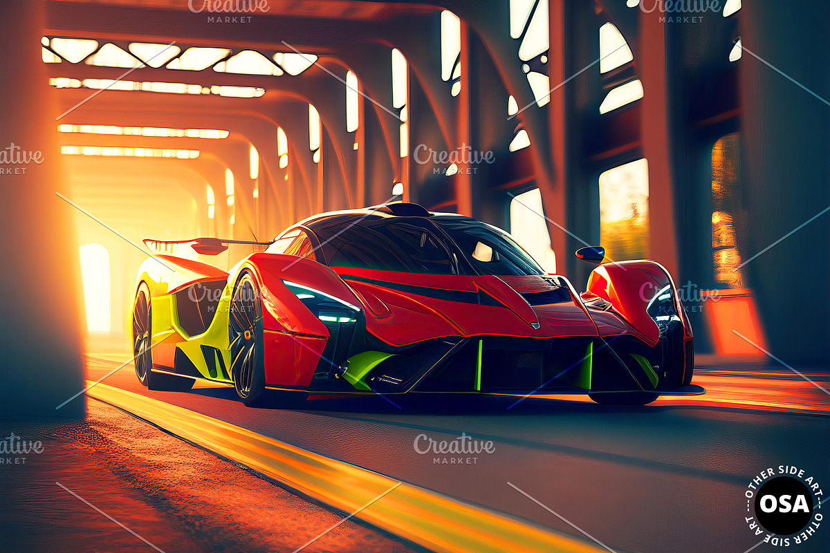 Supercar in the City Illustration, a Wallpaper Graphic by Other Side Art (Photo 7 of 8)