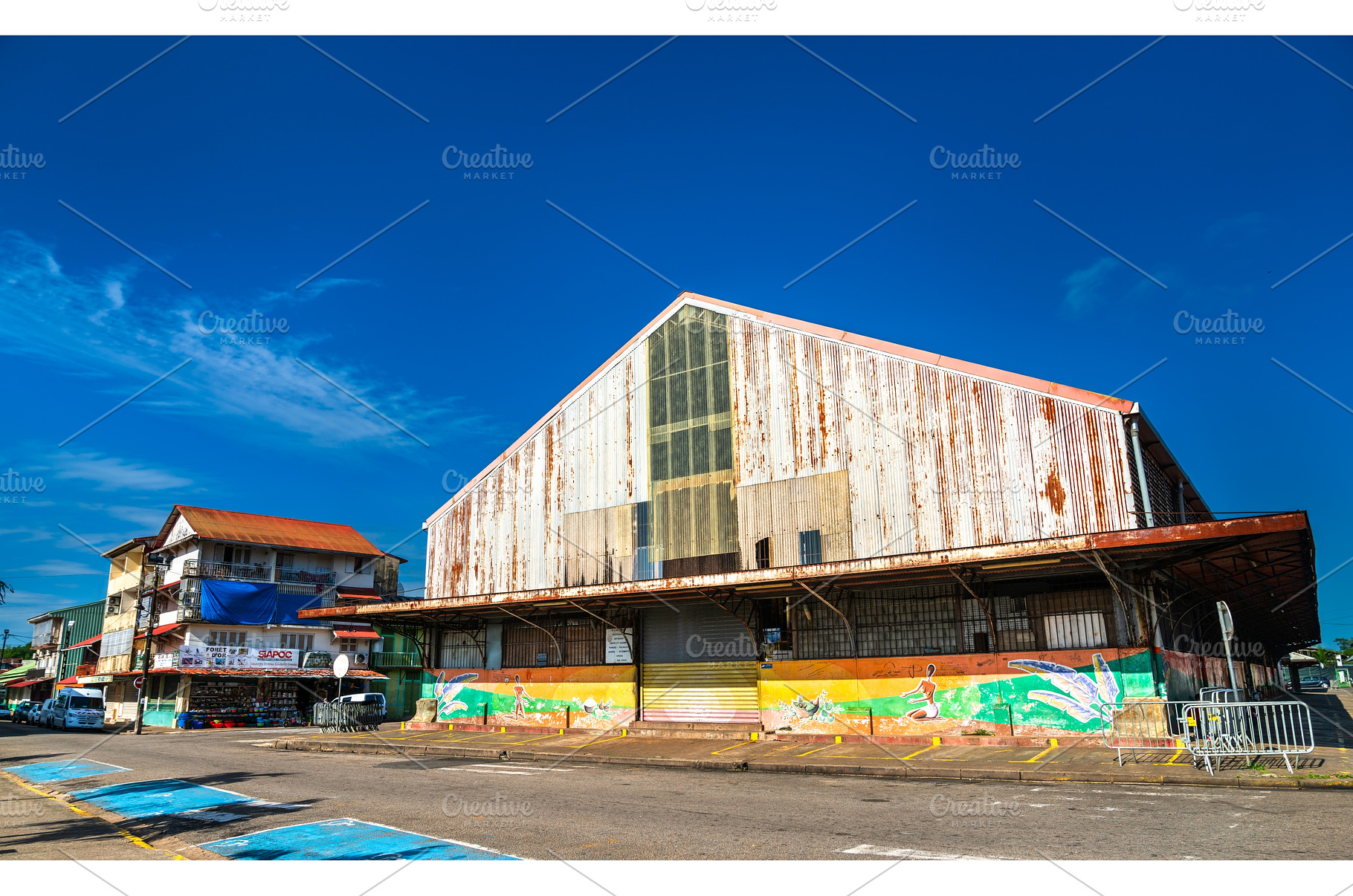 Farmer's market in Cayenne, French, an Architecture Photo by Leonid Andronov